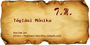 Téglási Mónika névjegykártya
